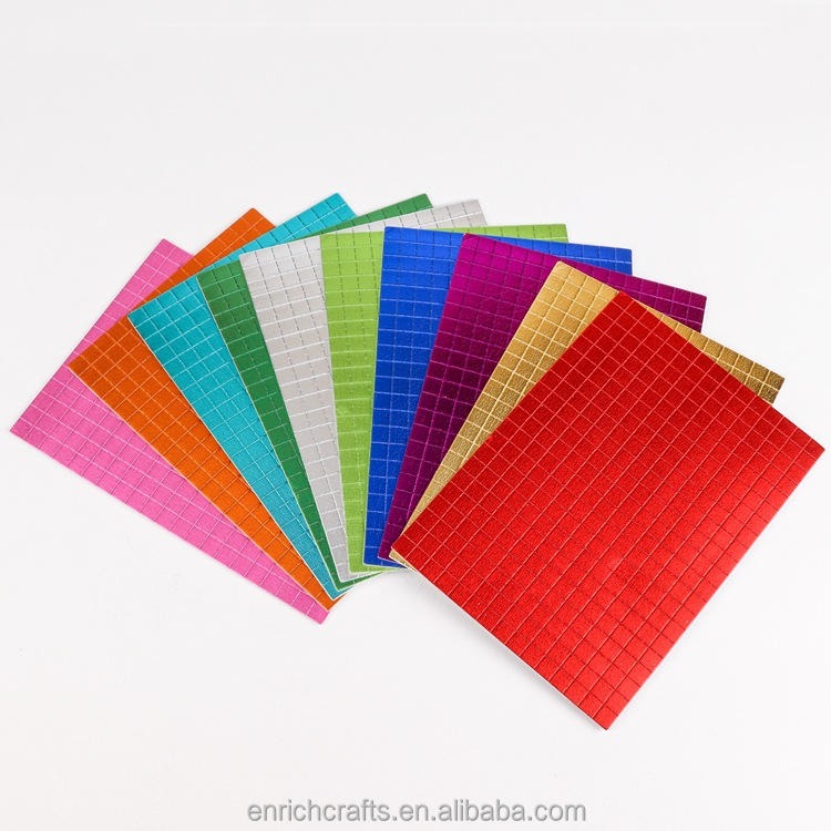 Adhesive Grid 1x1cm Metallic eva foam