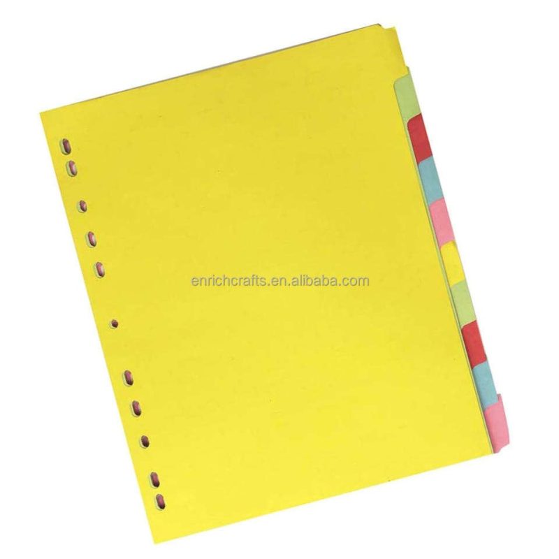 Color Paper File Binder Dividers