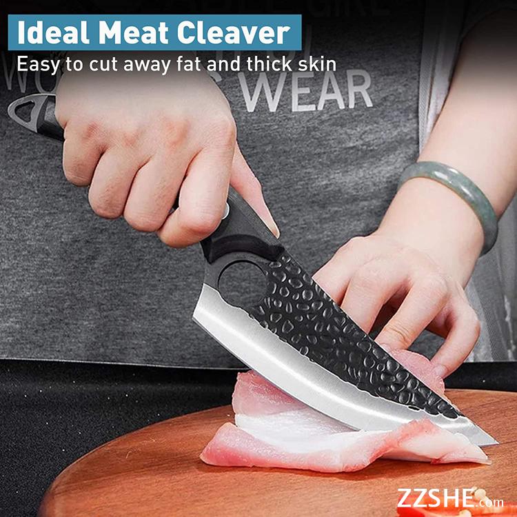 New 6 Inch Handmade Forged Steel Full Tang Solid Wooden Handle Chef Cooking Cutting cuchillo Butcher Kitchen slaughter Knife