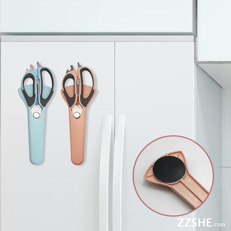 Stainless Steel Blades Meat Chicken Herb Kitchen Food Cutting Scissors With Sheath