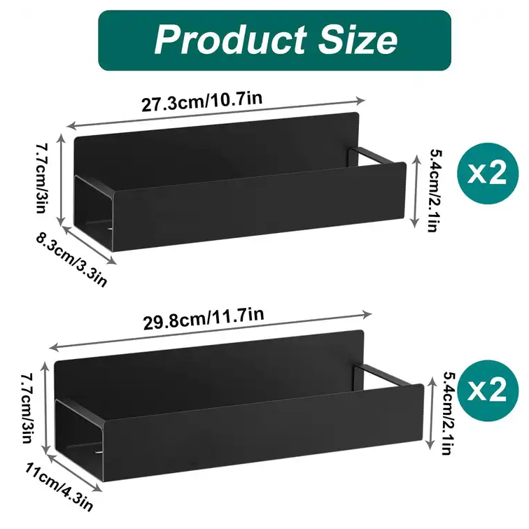 Magnetic Spice Rack Refrigerator Side Shelf Spice Storage Household Magnetic Shelf Space Saving Kitchen Organizer