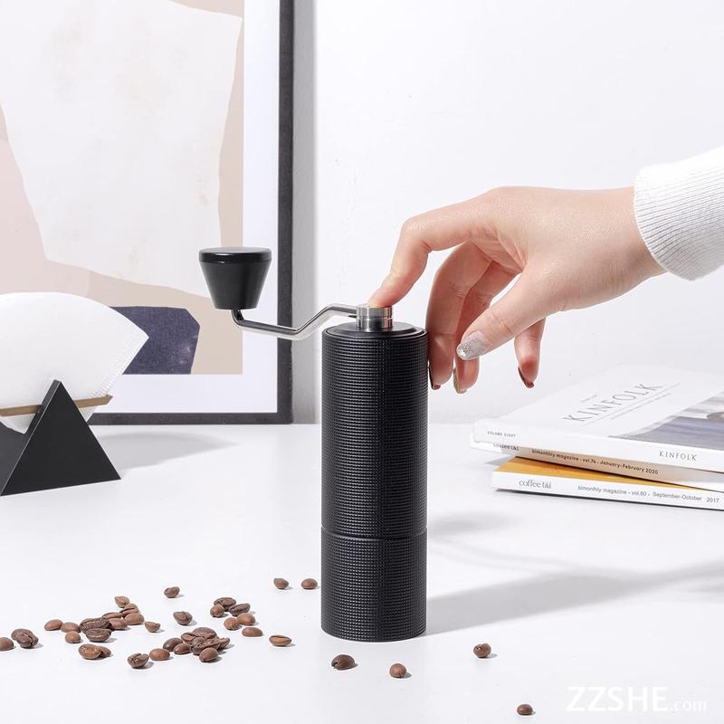 Manual Coffee Grinder, Hand Crank Coffee Grinder for Espresso, French Press, and Pour Over, Portable Coffee Grinder for Camping and Travel
