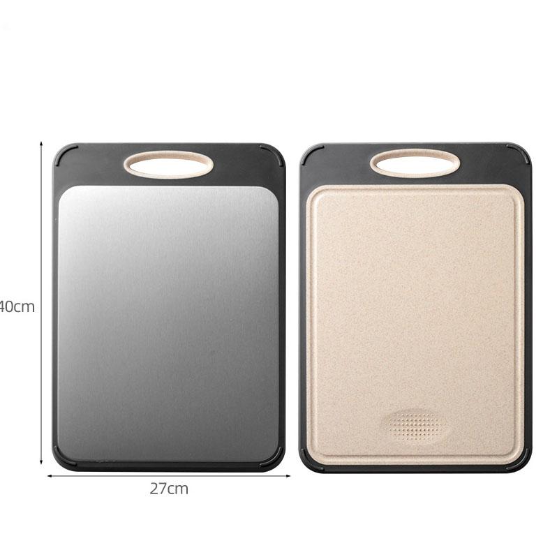 Stainless Steel Cutting Board,Double-Sided Meat Cutting Board for kitchen